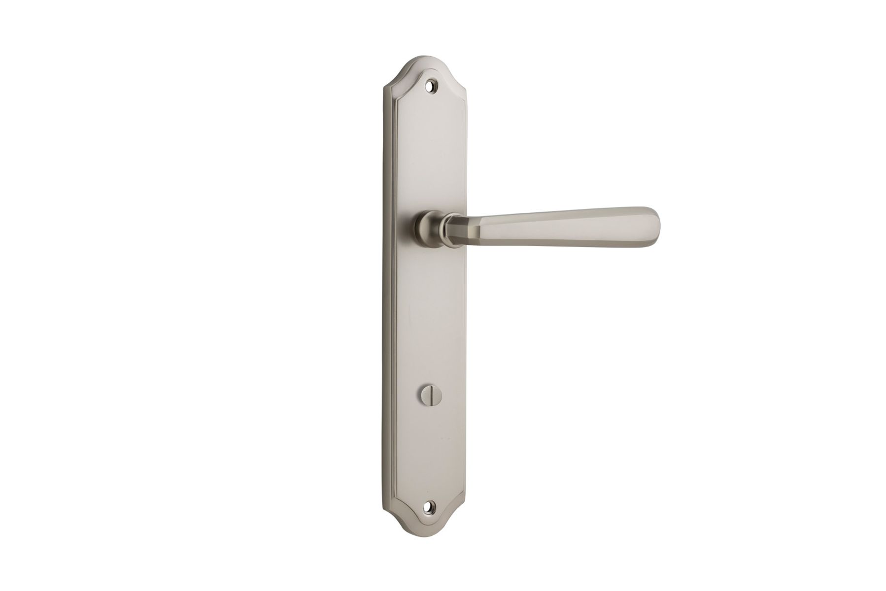 14874P85 - Copenhagen Lever - Shouldered Backplate - Satin Nickel - Privacy