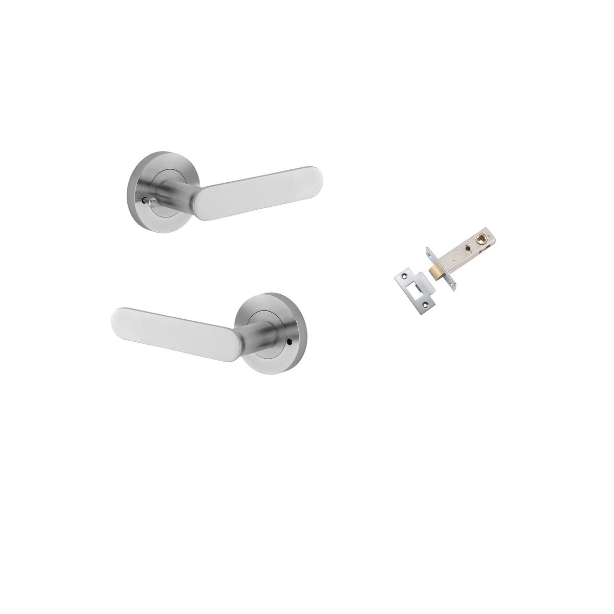 0335KIBPRIV60 - Bronte Lever - Round Rose Privacy Kit (Inbuilt Privacy) - Brushed Chrome - Privacy