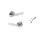 0335KIBPRIV60 - Bronte Lever - Round Rose Privacy Kit (Inbuilt Privacy) - Brushed Chrome - Privacy