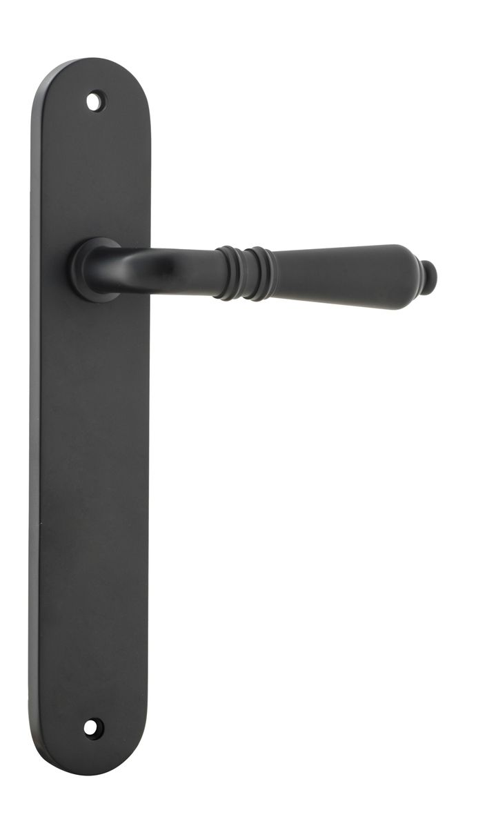 12724 - Sarlat Lever - Oval Backplate - Matt Black - Passage