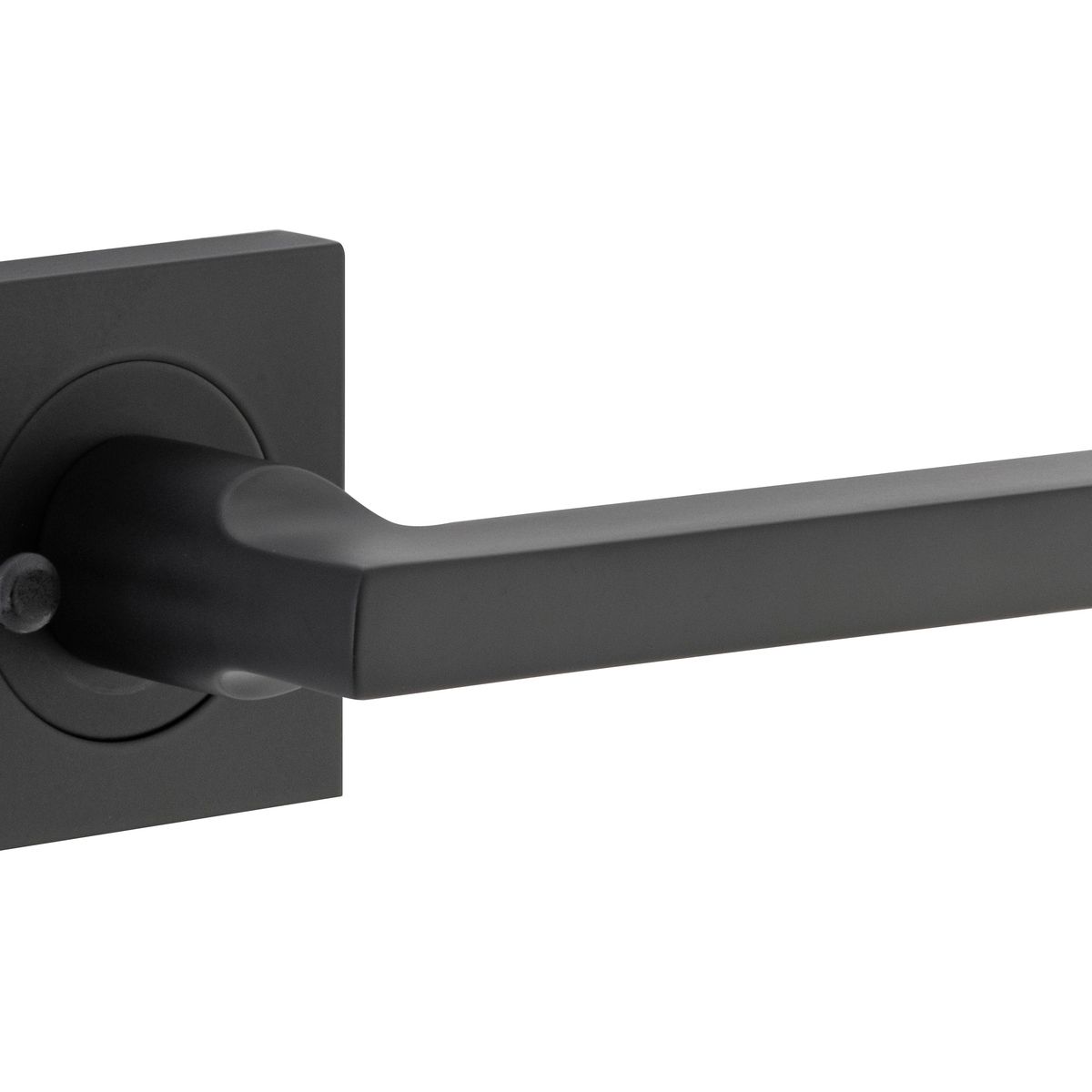 0273KIBPRIV60 - Baltimore Lever - Square Rose (Inbuilt Privacy) - Matt Black - Privacy