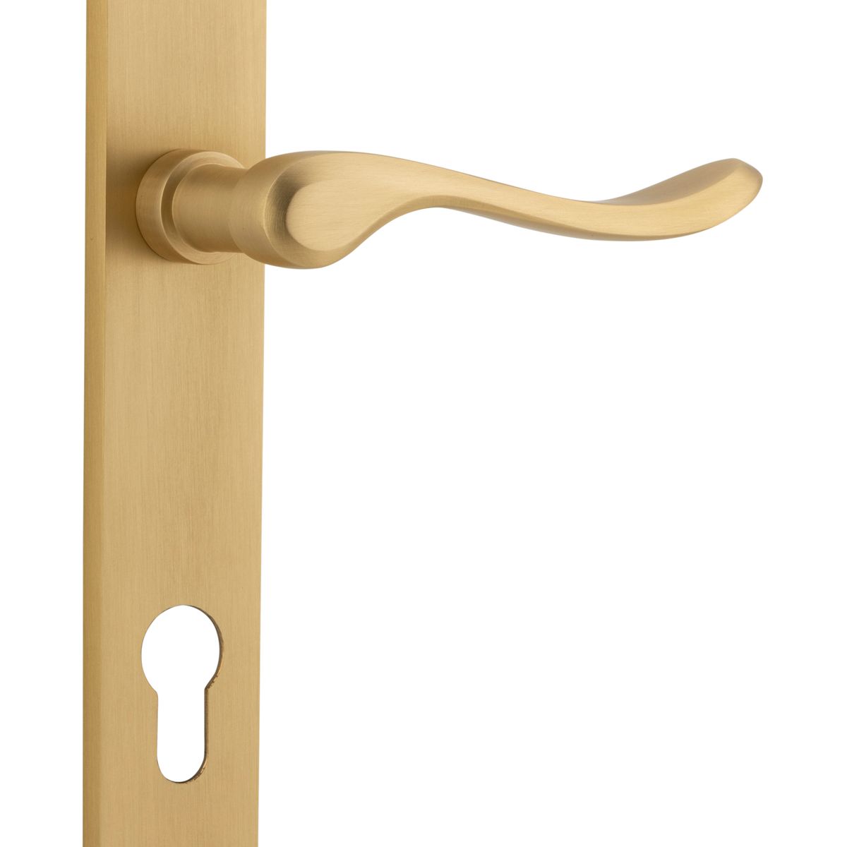 15420E85 - Stirling Lever - Rectangular Backplate - Brushed Brass - Entrance