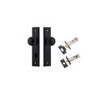 12840KPRIV60 - Cambridge Knob - Stepped Backplate Privacy Kit with Privacy Turn - Matt Black - Privacy