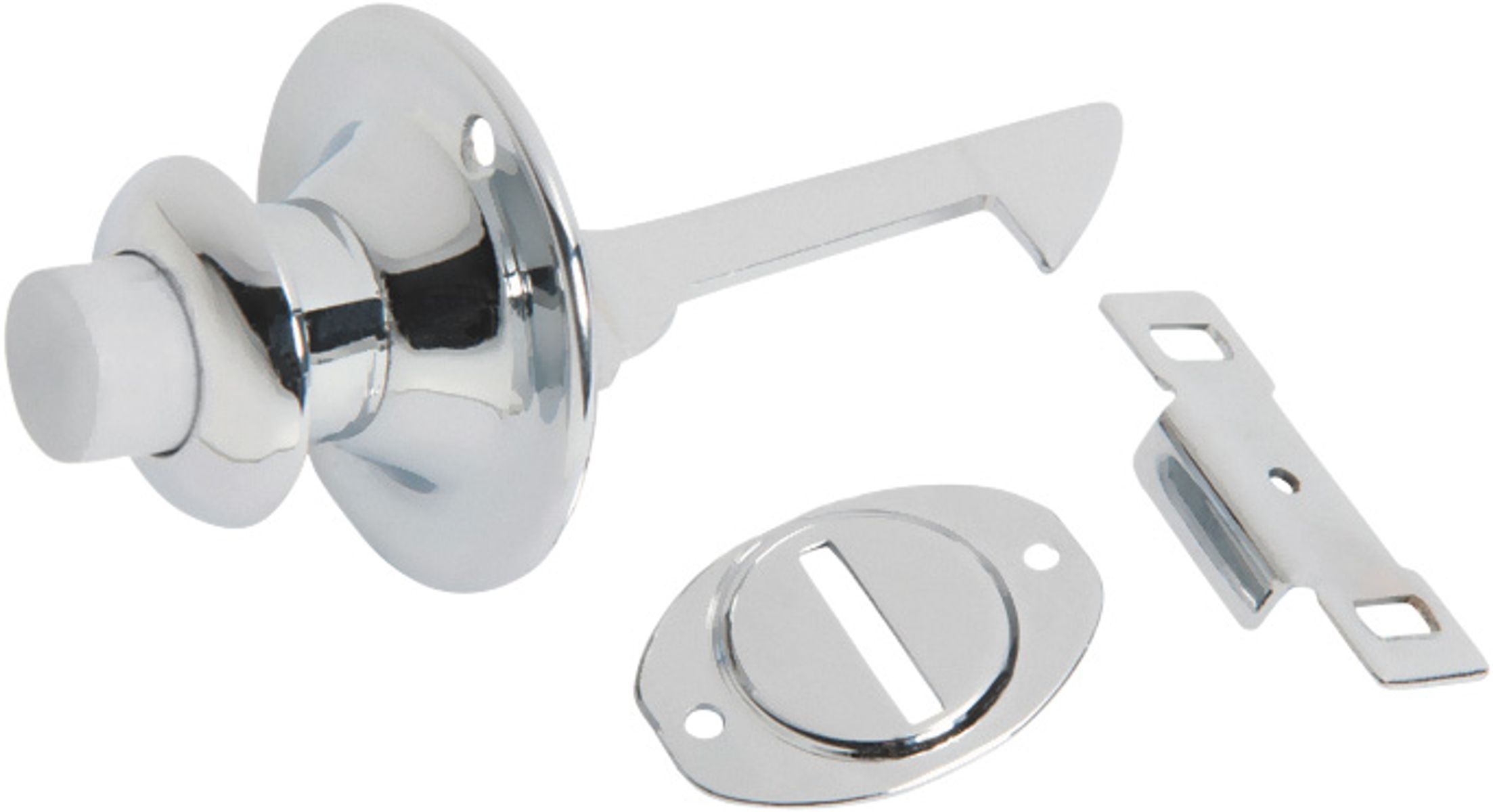 Button Catch Deco Push Button Catch - Chrome Plated - TradCo