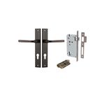 10708KENTR60KK - Annecy Lever - Rectangular Backplate Entrance Kit with High Security Lock - Signature Brass - Entrance