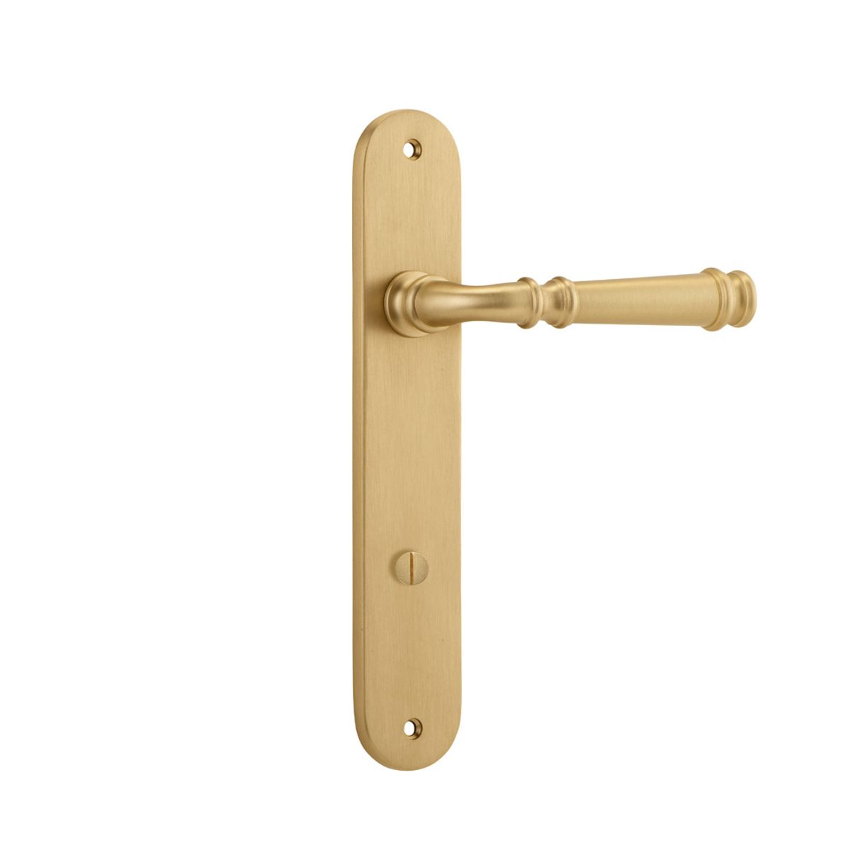 13230P85 - Verona Lever - Oval Backplate - Brushed Brass - Privacy