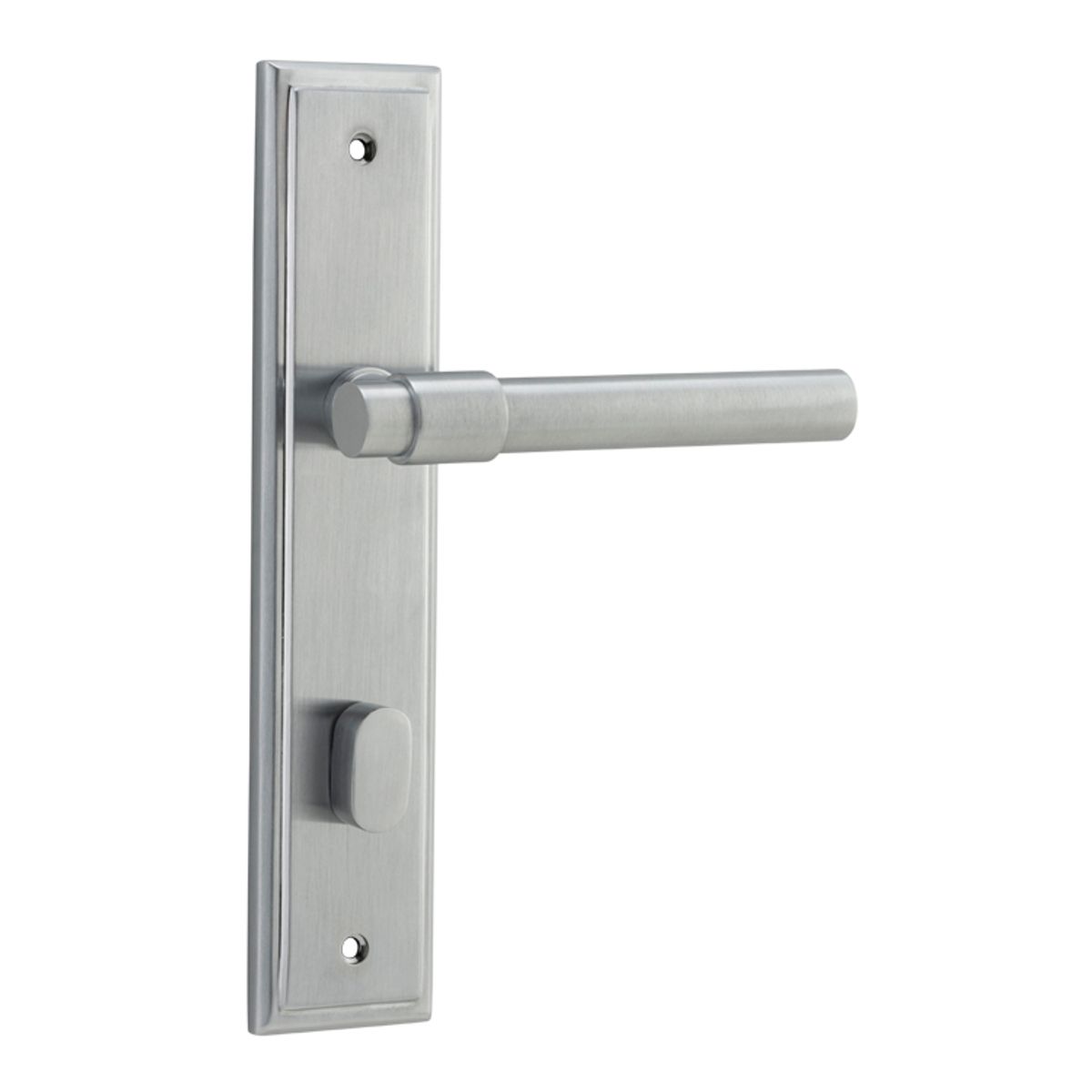 12402P85 - Helsinki Lever - Stepped Backplate - Brushed Chrome - Privacy