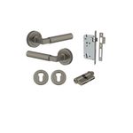 16872KENTR60KK - Berlin Lever - Round Rose Entrance Kit with High Security Lock - Graphite PVD - Entrance