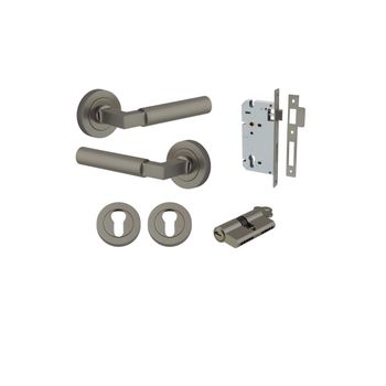 Berlin Lever - Round Rose Entrance Kit with High Security Lock