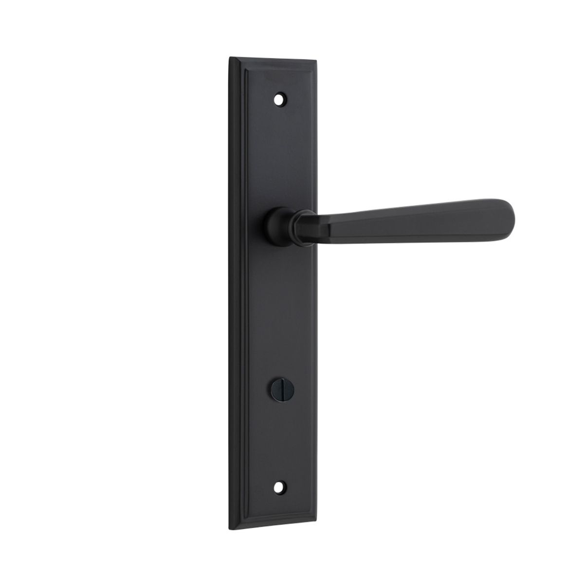 12878P85 - Copenhagen Lever - Stepped Backplate - Matt Black - Privacy