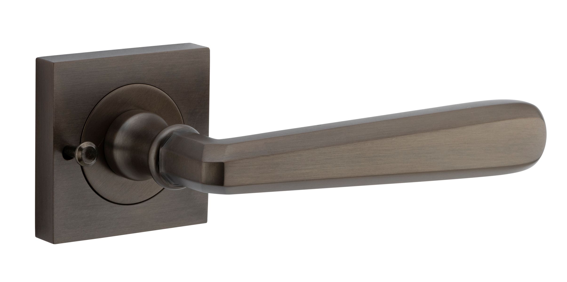 21191KIBPRIV60 - Copenhagen Lever - Square Rose (Inbuilt Privacy) - Signature Brass - Privacy