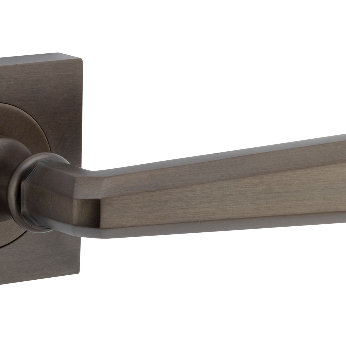 21191KIBPRIV60 - Copenhagen Lever - Square Rose (Inbuilt Privacy) - Signature Brass - Privacy