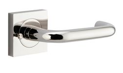 20368KIBPRIV60 - Oslo Lever - Square Rose (Inbuilt Privacy) - Polished Nickel - Privacy