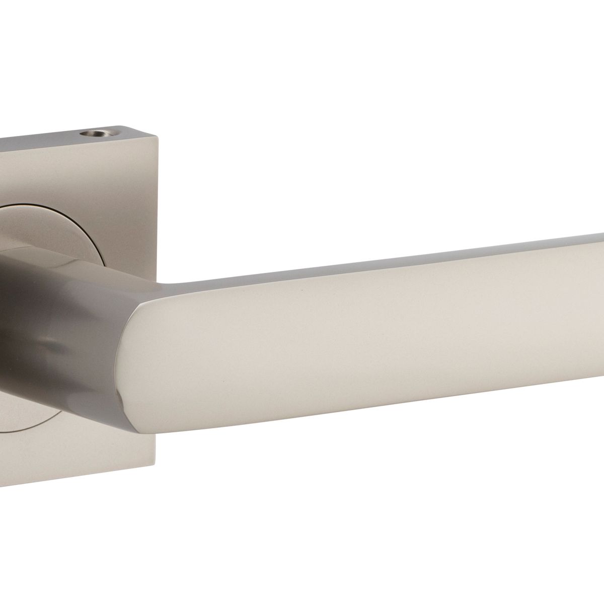 21189KIBPRIV60 - Osaka Lever - Square Rose (Inbuilt Privacy) - Satin Nickel - Privacy