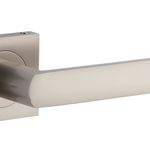 21189KIBPRIV60 - Osaka Lever - Square Rose (Inbuilt Privacy) - Satin Nickel - Privacy