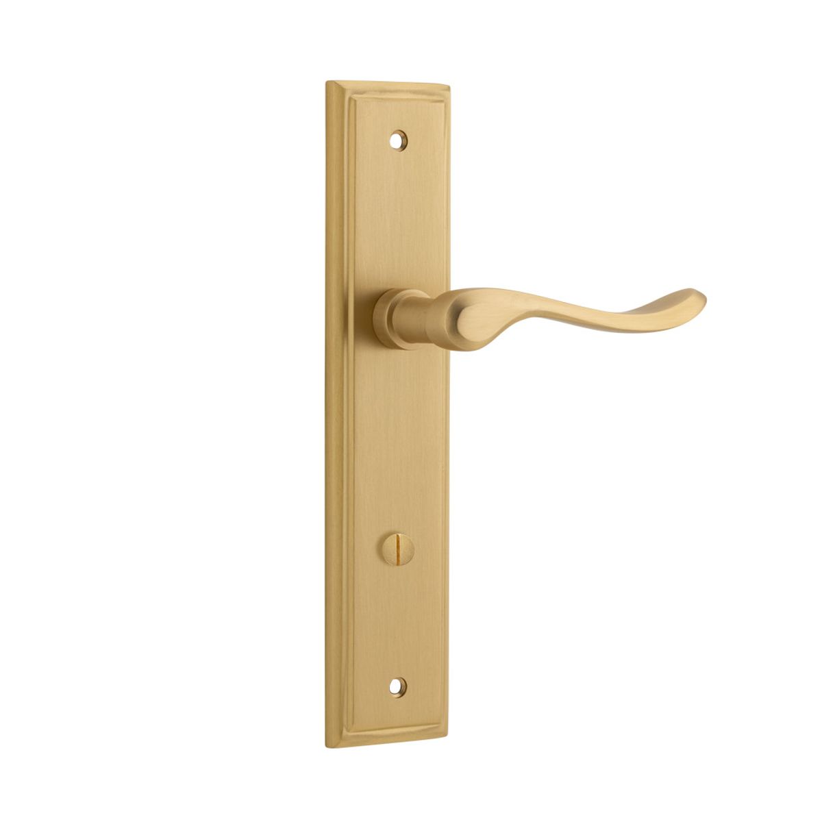 15426P85 - Stirling Lever - Stepped Backplate - Brushed Brass - Privacy
