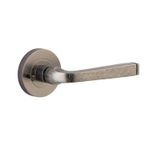0327KIBPRIV60 - Annecy Lever - Round Rose (Inbuilt Privacy) - Distressed Nickel - Privacy