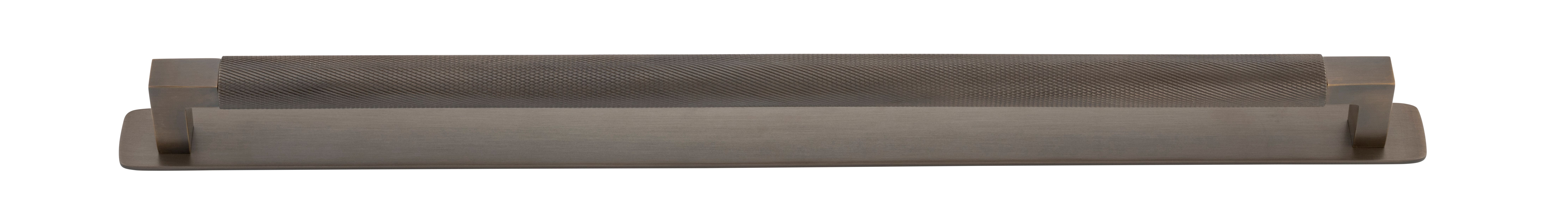22144B - Brunswick Cabinet Pull with Backplate  - CTC450mm - Signature Brass
