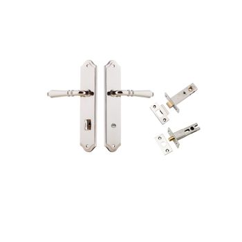 Sarlat Lever - Shouldered Backplate Privacy Kit with Privacy Turn