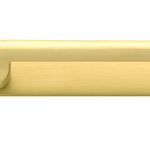 17200B - Baltimore Cabinet Pull with Backplate - CTC128mm - Brushed Gold PVD