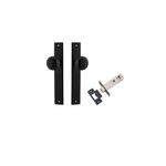 12822KPASS60 - Cambridge Knob - Rectangular Backplate Passage Kit - Matt Black - Passage