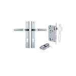11752KENTR60KK - Brunswick Lever - Rectangular Backplate Entrance Kit with High Security Lock - Polished Chrome - Entrance
