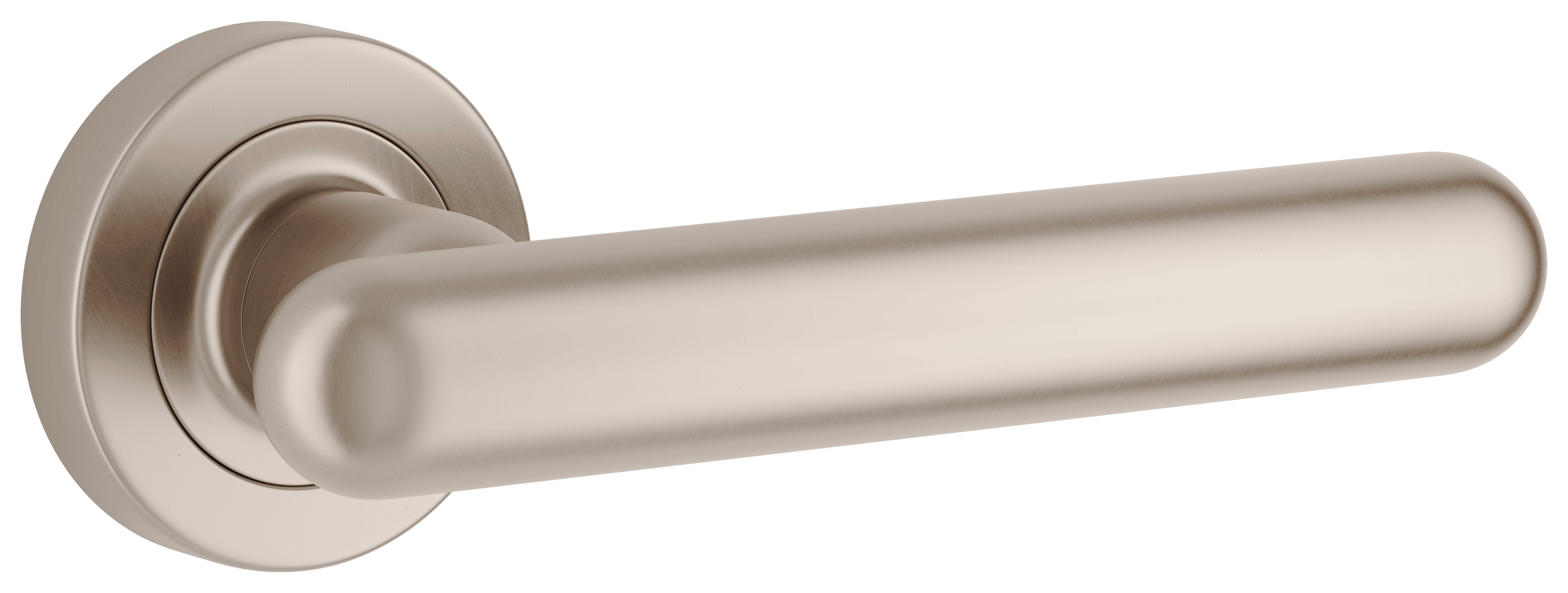 24005 - Puerto Lever - Round Rose - Satin Nickel - Passage