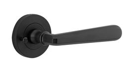 20803KIBPRIV60 - Copenhagen Lever - Round Rose (Inbuilt Privacy) - Matt Black - Privacy