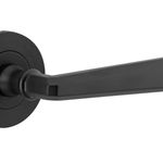 20803KIBPRIV60 - Copenhagen Lever - Round Rose (Inbuilt Privacy) - Matt Black - Privacy