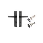 12868KPRIV60 - Osaka Lever - Chamfered Backplate Privacy Kit with Privacy Turn - Matt Black - Privacy