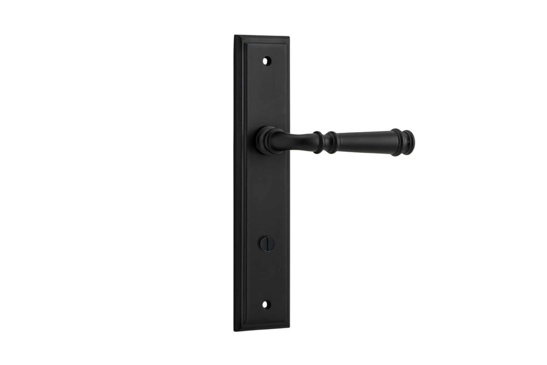 12718P85 - Verona Lever - Shouldered Backplate - Matt Black - Privacy