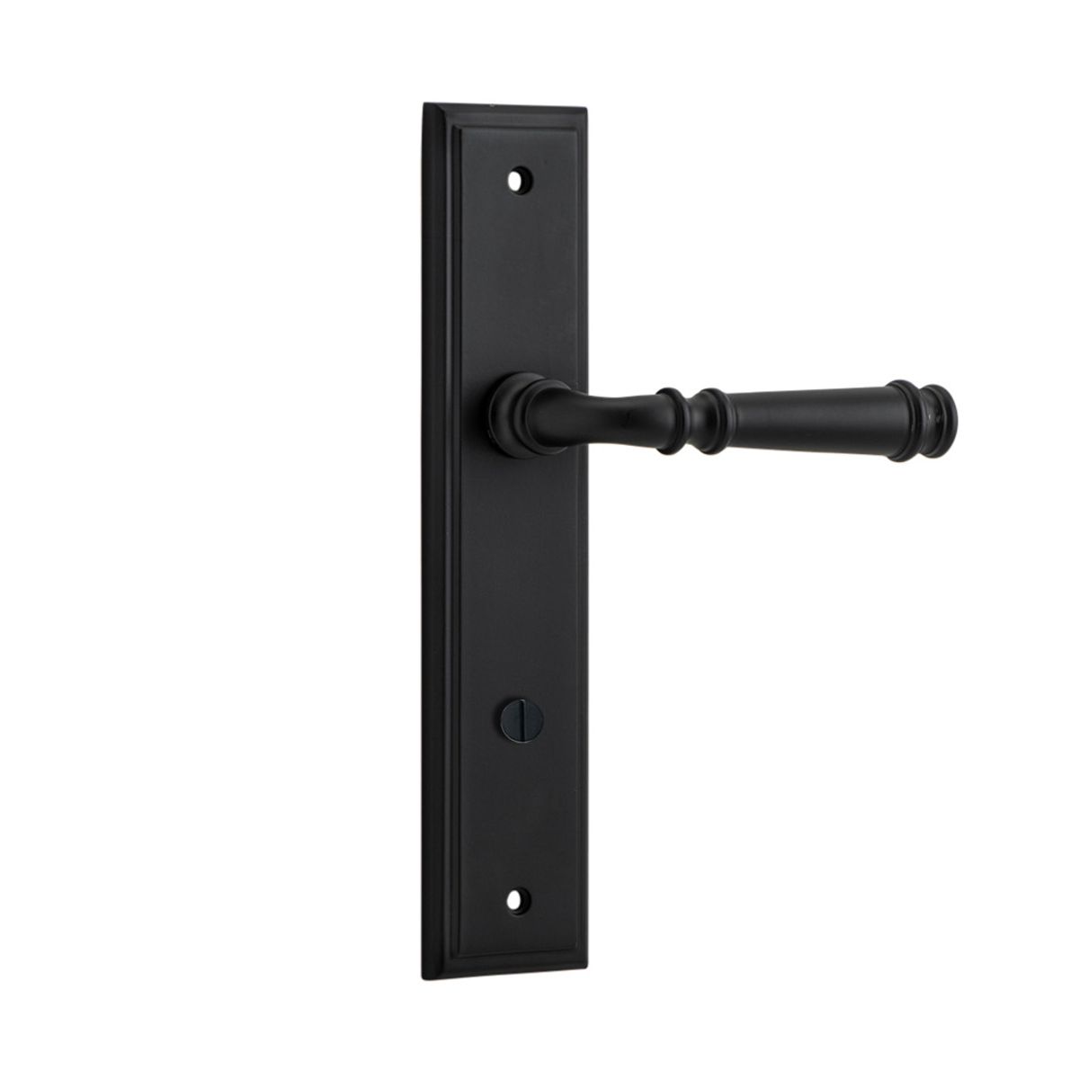 12718P85 - Verona Lever - Shouldered Backplate - Matt Black - Privacy