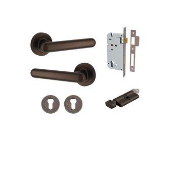 Puerto Lever - Round Rose Entrance Kit with Separate High Security Lock