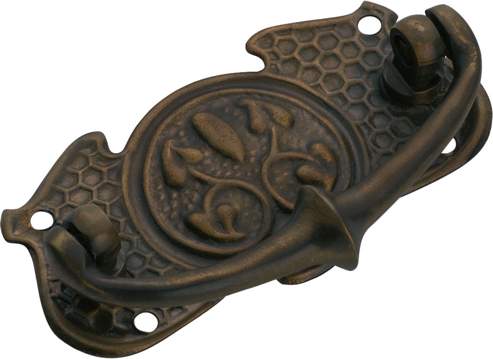Nouveau Stamped Cabinet Handle - H35xW66mm