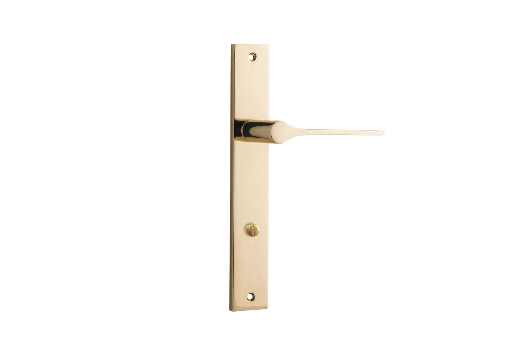 10254 - Como Lever - Rectangular Backplate - Polished Brass - Passage
