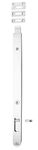 20334 - Locking Flush Bolt - 400mm - Polished Chrome