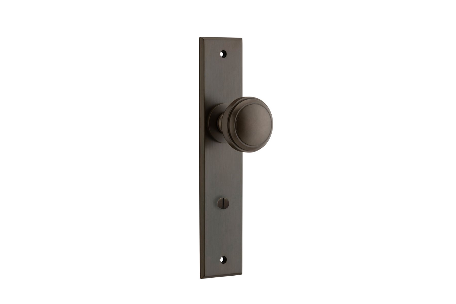 15331P85 - Paddington Knob - Chamfered Backplate - Signature Brass - Privacy