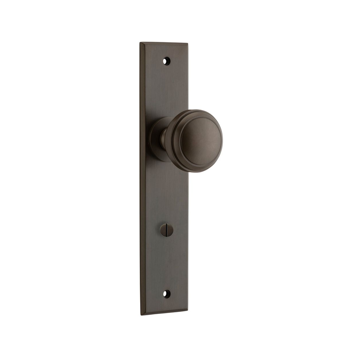 15331P85 - Paddington Knob - Chamfered Backplate - Signature Brass - Privacy