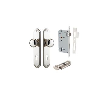 Cambridge Knob - Shouldered Backplate Entrance Kit with High Security Lock