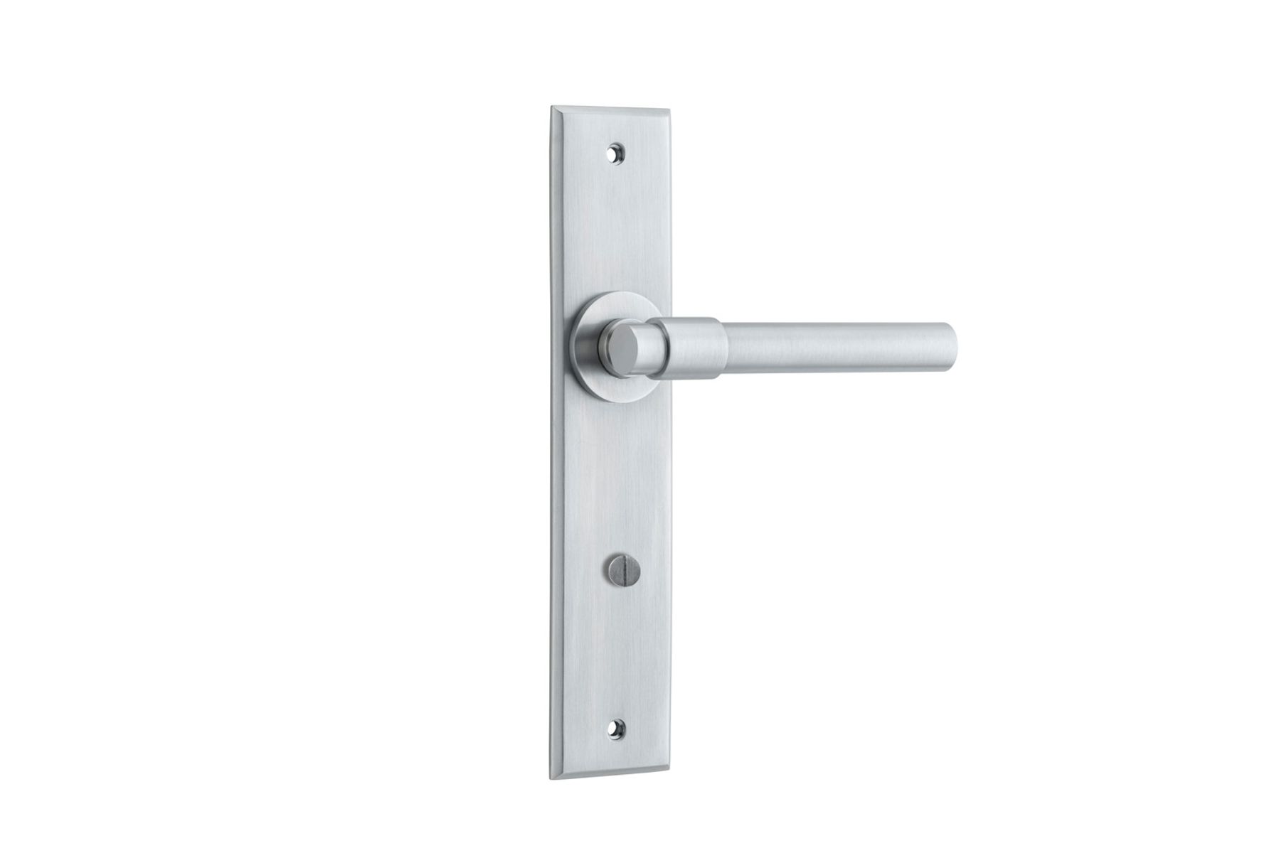 12404 - Helsinki Lever - Chamfered Backplate - Brushed Chrome - Passage