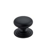 0564 - Sarlat Cupboard Knob - P27xD32mm - Matt Black