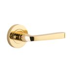 0320KIBPRIV60 - Annecy Lever - Round Rose (Inbuilt Privacy) - Polished Brass - Privacy