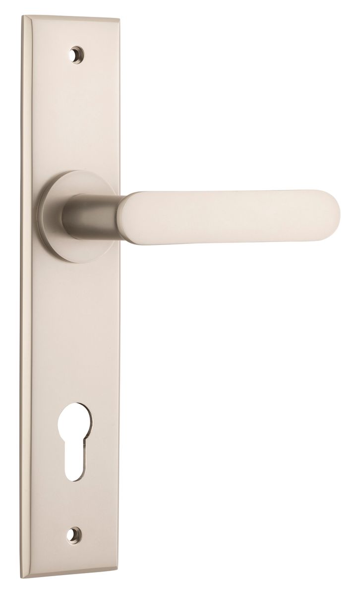 14784E85 - Bronte Lever - Chamfered Backplate - Satin Nickel - Entrance
