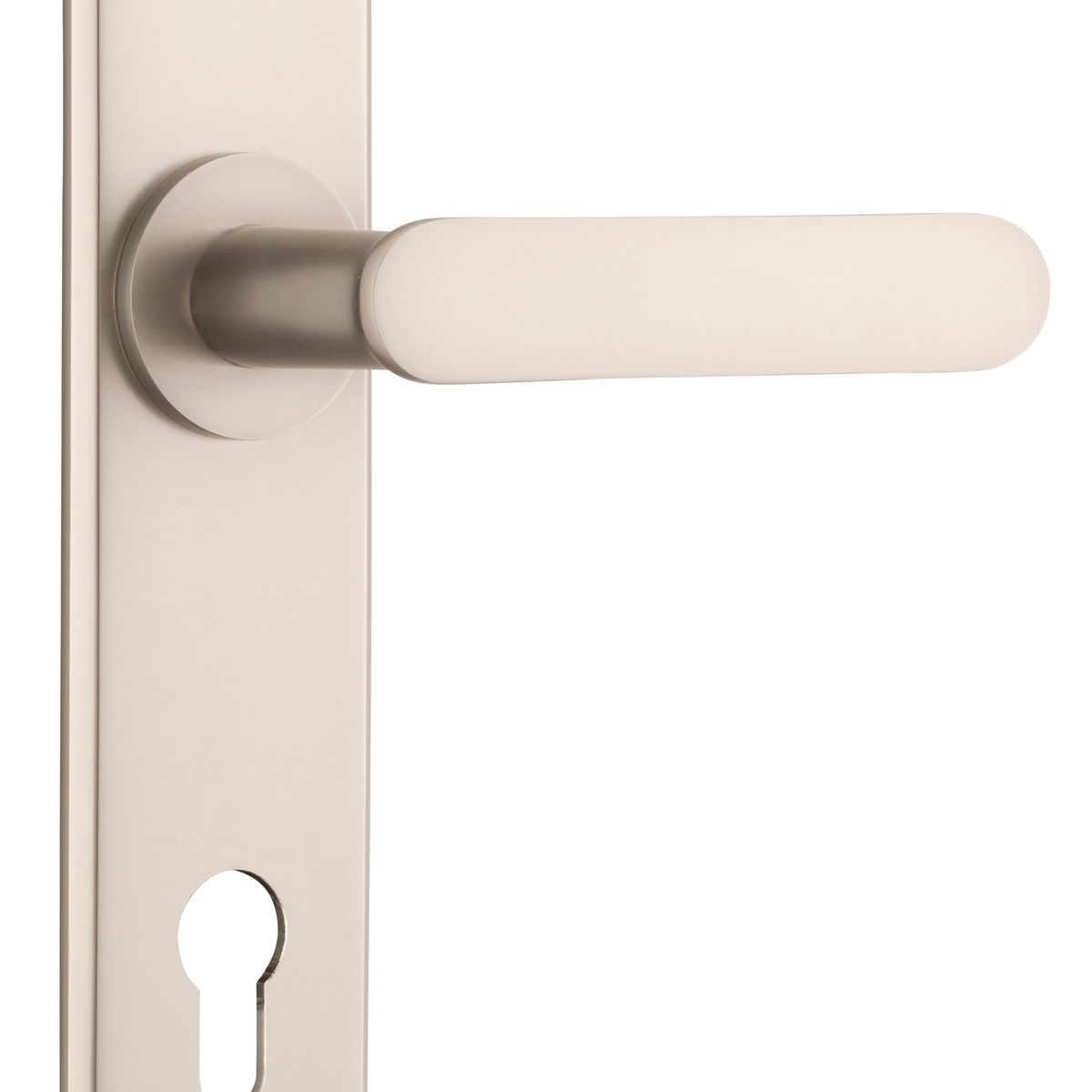 14784E85 - Bronte Lever - Chamfered Backplate - Satin Nickel - Entrance