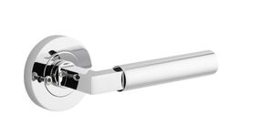 0344KIBPRIV60 - Berlin Lever - Round Rose Privacy Kit (Inbuilt Privacy) - Polished Chrome - Privacy