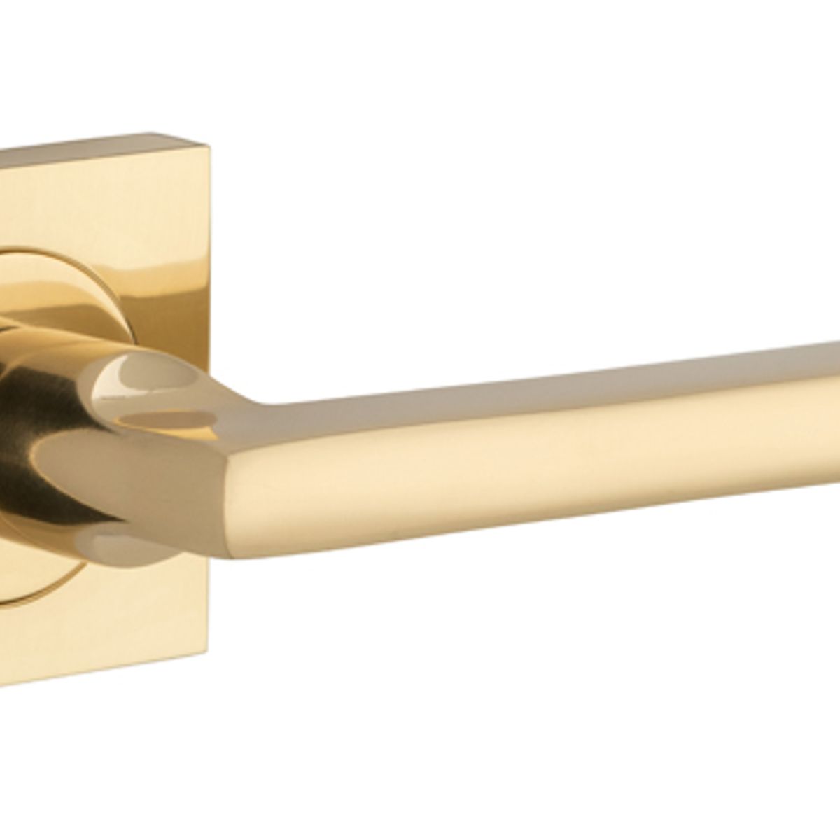 0270 - Baltimore Lever - Square Rose - Polished Brass - Passage