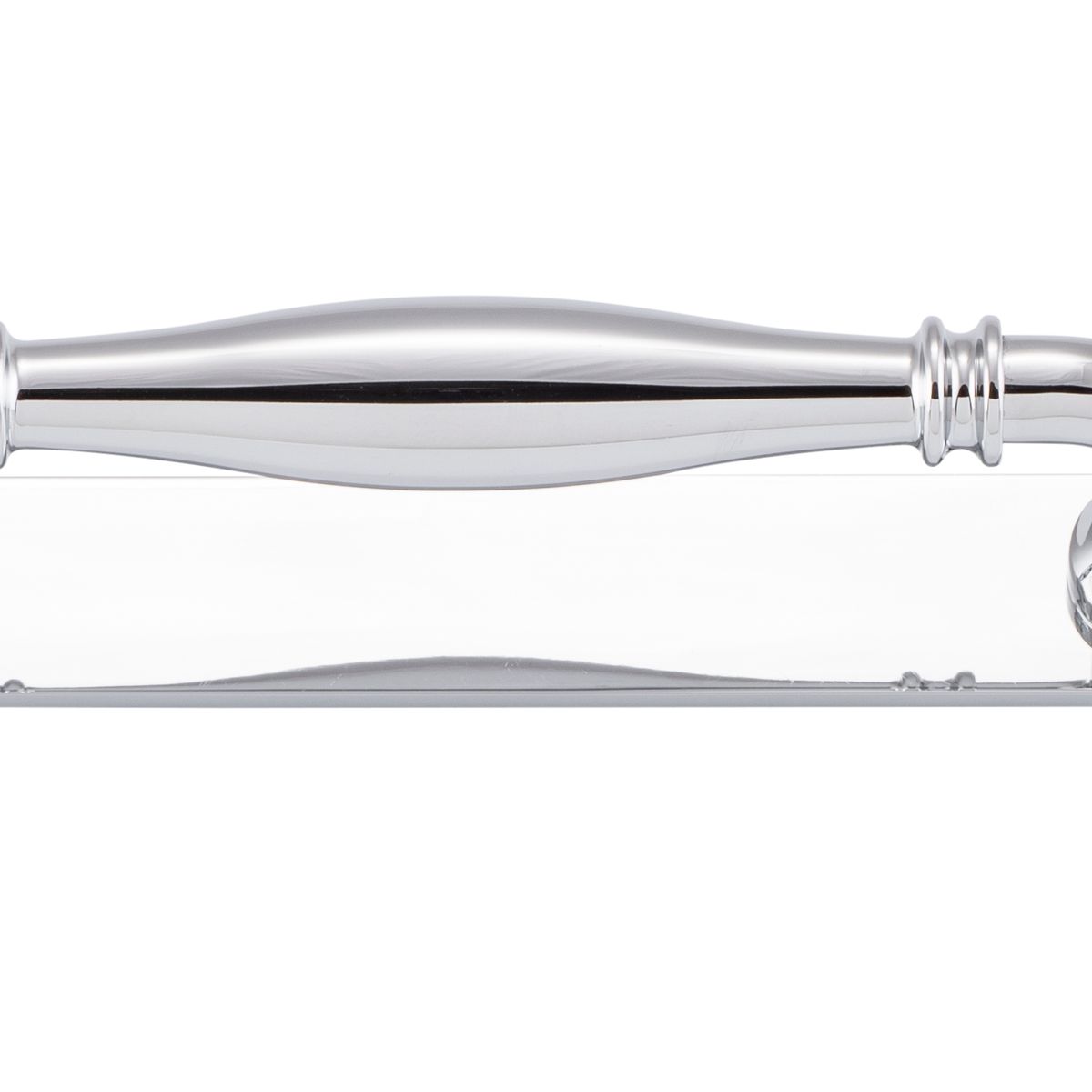 21064B - Sarlat Cabinet Pull with Backplate - CTC128mm - Polished Chrome