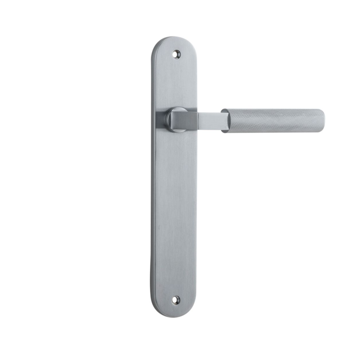 12268 - Brunswick Lever - Oval Backplate - Brushed Chrome - Passage