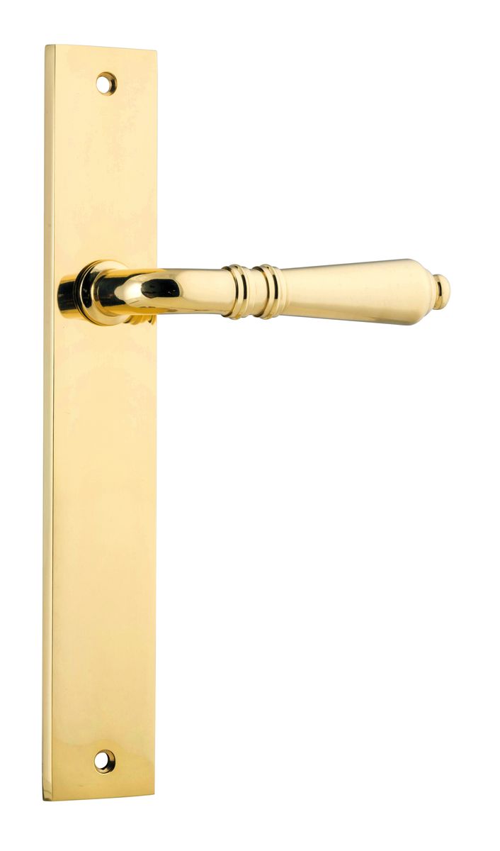 10200 - Sarlat Lever - Rectangular Backplate - Polished Brass - Passage