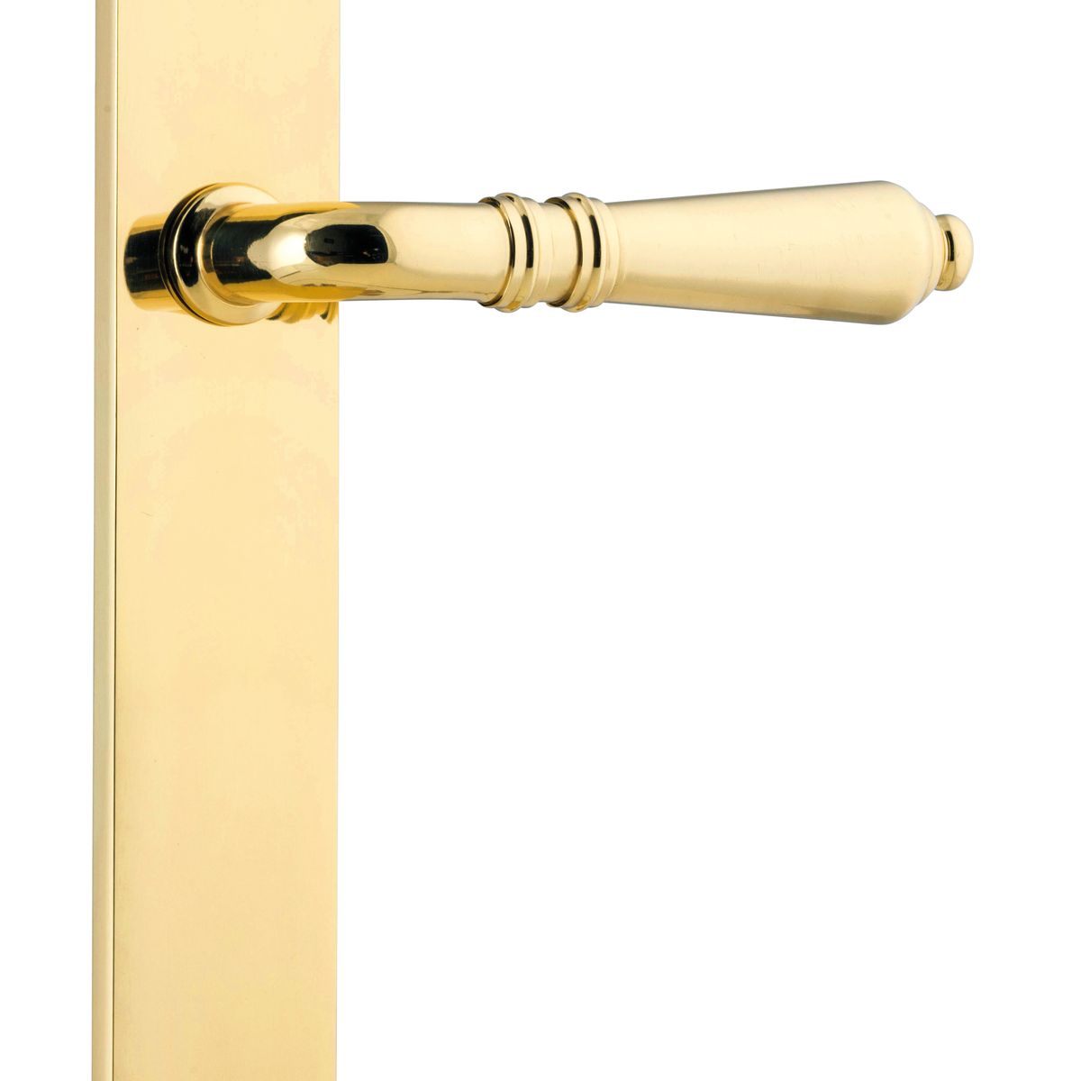 10200 - Sarlat Lever - Rectangular Backplate - Polished Brass - Passage